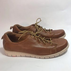 Born Brown Leather Lace Up Comfort Sneakers Shoes Size 8